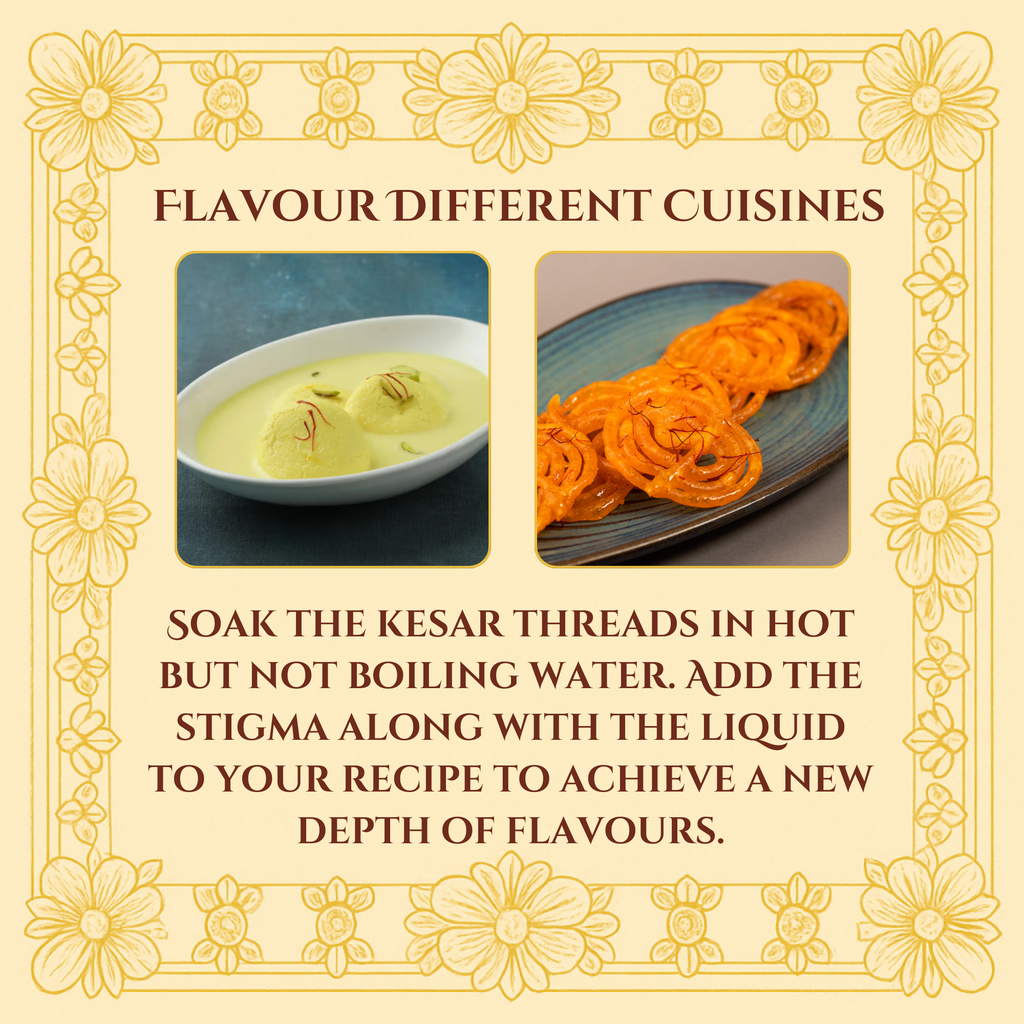 Nishru Pure Kashmiri Saffron | Grade-A Mongra Kesar Threads | Natural Kumkuma Puvvu for Pregnancy Milk, Pooja, Cooking, Biryani, Kahwa & Skin Care | Rich Aroma, Color & Flavor