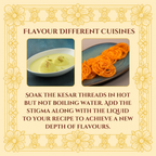 Nishru Pure Kashmiri Saffron | Grade-A Mongra Kesar Threads | Natural Kumkuma Puvvu for Pregnancy Milk, Pooja, Cooking, Biryani, Kahwa & Skin Care | Rich Aroma, Color & Flavor