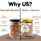 NISHRU Almond Coffee | Roasted Almonds Coated in White Chocolate | Crunchy, Aromatic & Gourmet Snack | Ideal for Gifting & Coffee Lovers
