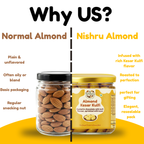 NiShru Almond Kesar Kulfi & Cashew Kesar Kulfi – Premium Chocolate-Coated Kesar Kulfi Flavoured Dry Fruit Sweet Snack Combo | Festive Gift Pack | 150g × 2 (300g Total)