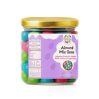 NiShru Almond Mix Gems – Chocolate Coated Almonds with Colorful Candy Gems | Crunchy Sweet Nut Snack | Kids Party Treat