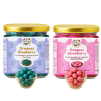 NiShru Blueberry & Strawberry Dragees – Premium Chocolate-Coated Almond Dragees Combo | Sweet Crunchy Dry Fruit Gift Snack Pack | 150g × 2 (300g Total)