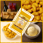 NiShru Almond Kesar Kulfi & Cashew Kesar Kulfi – Premium Chocolate-Coated Kesar Kulfi Flavoured Dry Fruit Sweet Snack Combo | Festive Gift Pack | 150g × 2 (300g Total)