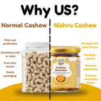 NiShru Cashew Rasmalai & Cashew Turkish – Premium Chocolate-Coated Cashew Sweet Snack Combo | Indian & Turkish Dessert Flavoured Nuts | Festive Gift Pack | 150g × 2 (300g Total)