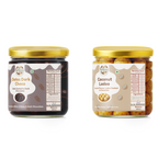 NiShru Coconut Ladoo & Dark Chocolate Dates Filled with Almonds – Premium Festive Sweet Treat Combo | Coconut Filled Ladoo & Almond Stuffed Dates | 150g × 2 (300g Total)