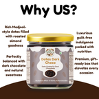 NiShru Coconut Ladoo & Dark Chocolate Dates Filled with Almonds – Premium Festive Sweet Treat Combo | Coconut Filled Ladoo & Almond Stuffed Dates | 150g × 2 (300g Total)