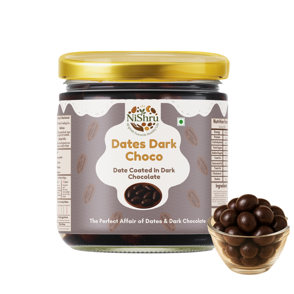 NiShru Dark Dates Almond Chocolate – Premium Gift Sweet