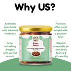 Nishru Coconut Ladoo & Paan Shots Combo | Chocolate Coated Coconut Laddu Mithai & Instant Paan Mouth Freshener | Sweet & Refreshing Indian Sweets & Mukhwas Gift Pack (2 x 150g)