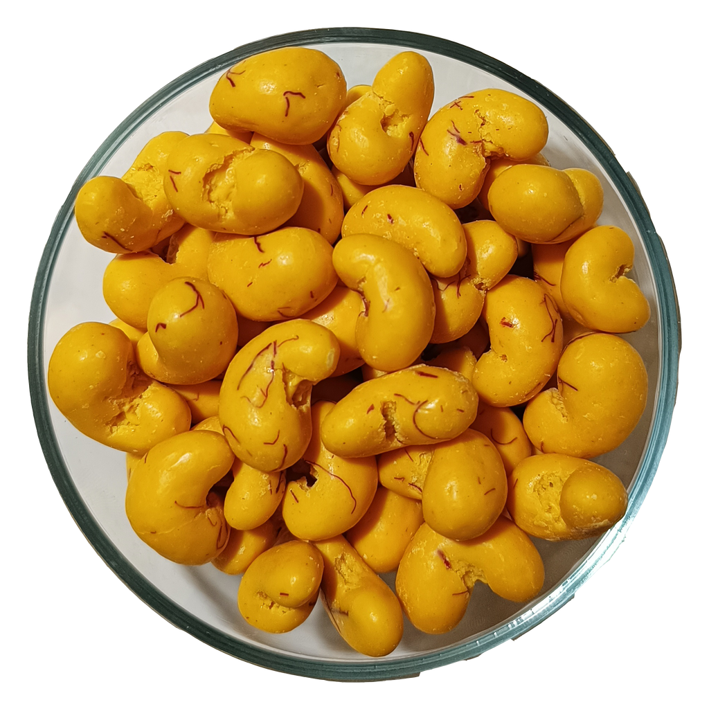 NiShru Cashew Kesar Kulfi – Chocolate Coated Premium Cashews | Rich Kulfi & Kesar Flavour Sweet Nut Snack