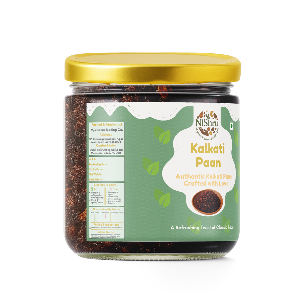 NISHRU Kalkati Paan | Authentic Betel Leaf Paan with Gulkand, Fennel & Rose Essence | Sweet & Refreshing Mouth Freshener | Traditional Indian After-Meal Treat