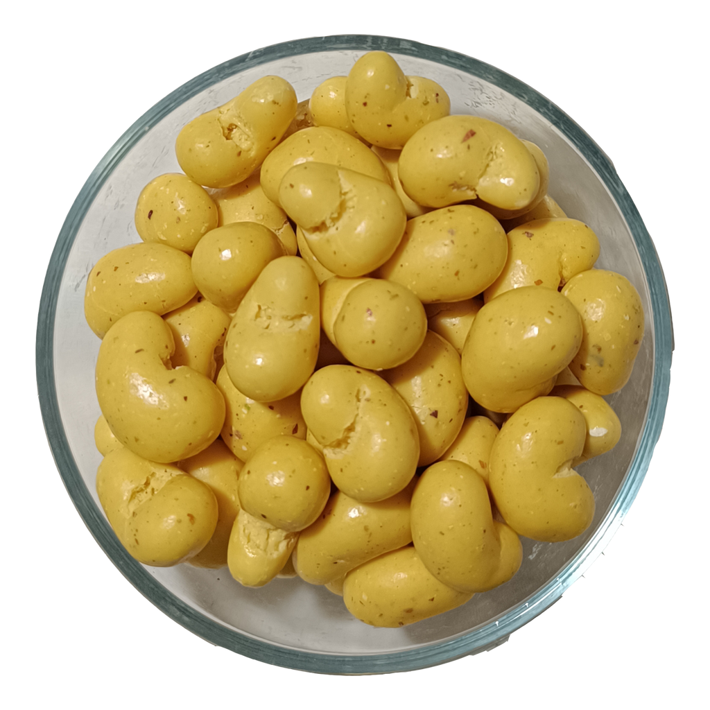 NiShru Cashew Rasmalai – Premium Rasmalai Flavoured Roasted Cashews | Sweet & Creamy Saffron Nut Snack | Chocolate-Coated Crunch